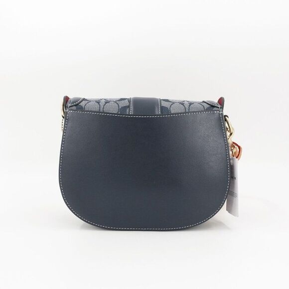Coach Women's Georgie Saddle Bag In Signature Chambray Blue OS - Picture 14 of 14